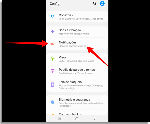 access the android notification area