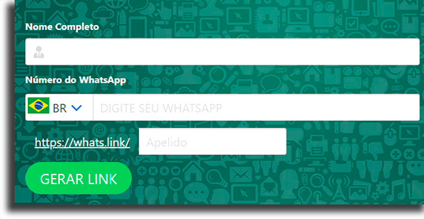 Create Link whats.link put WhatsApp link on Instagram