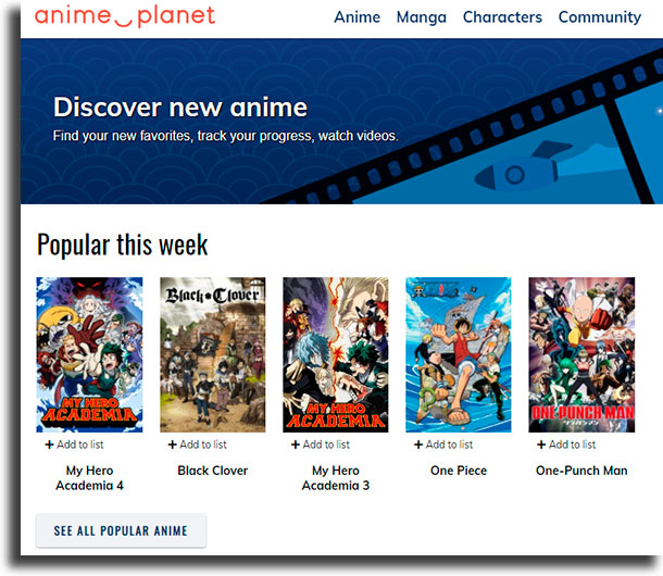 Anime-Planet best online anime sites