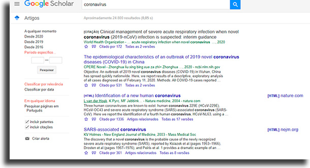 Search how to use Google Scholar