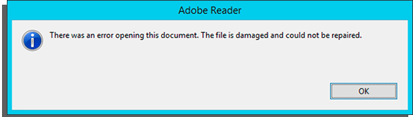 pdf file with error