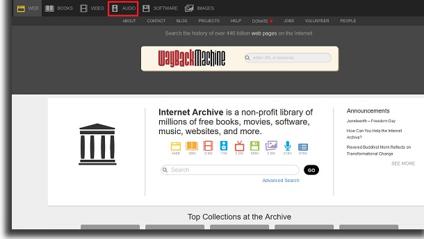 using archive.org