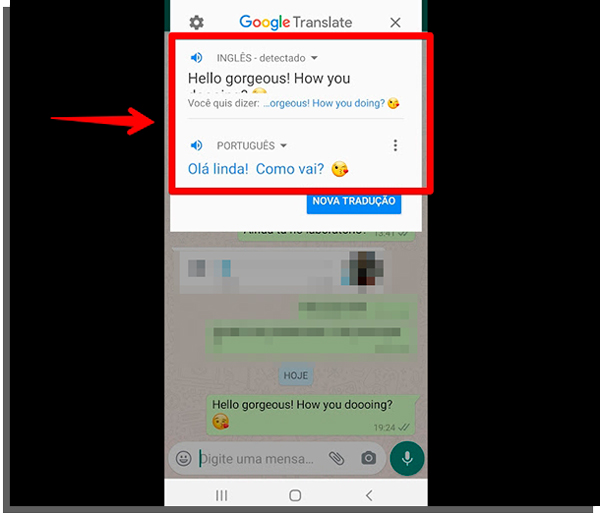 google translator translate conversations on whatsapp? That is the answer