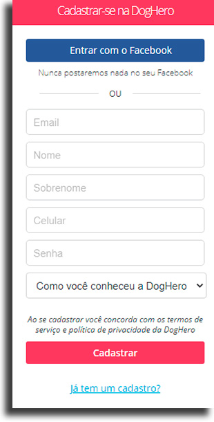 Registro de anfitrião como obter renda extra na DogHero