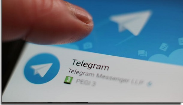 cell phone screen showing the telegram page in app store