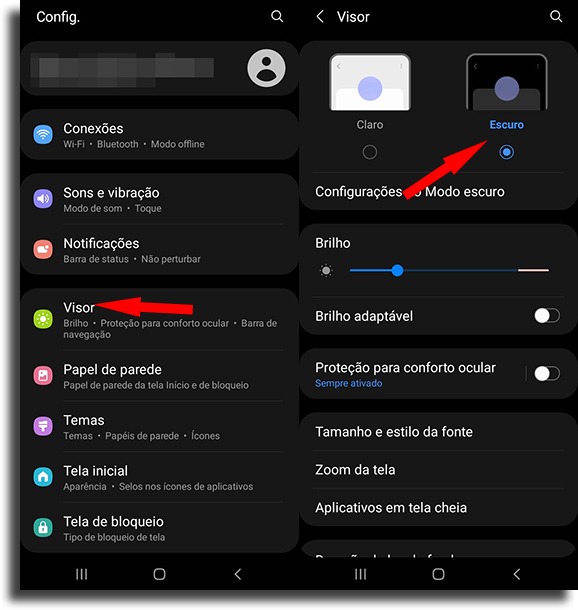 enable dark mode on Instagram through Android settings