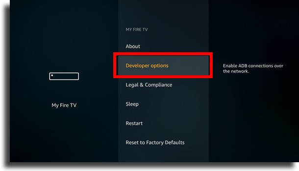 developer options install Google Play Store on Fire TV