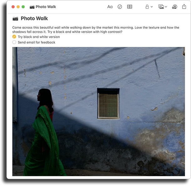 add attachments to Notes on Mac