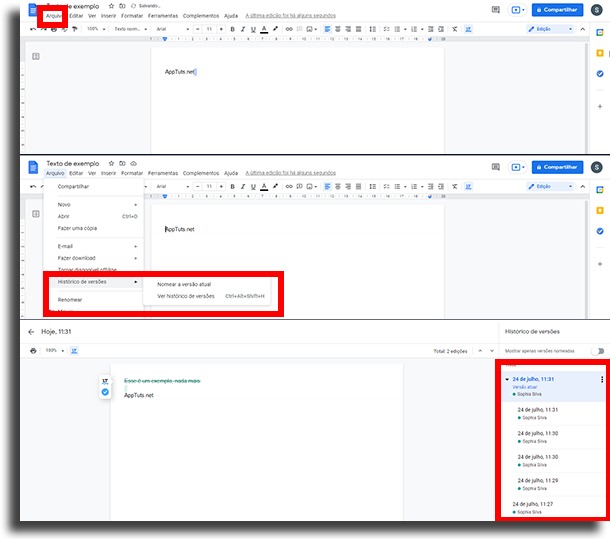Viewing Edit History in Google Docs on the Web