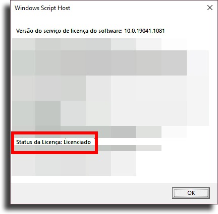 Windows 10 license status is activated