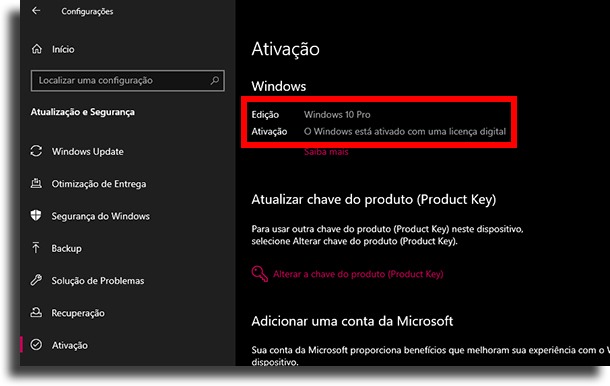 Windows 10 activation is activated